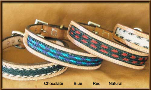 Horse Hair -inlay wth Light Leather Collar - webb