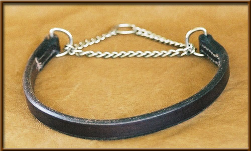 English Bridle Leather Martingale Collar - englishck