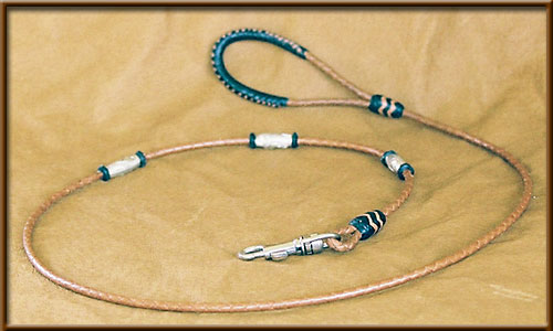 Braided Kangaroo Lead with Silver - show