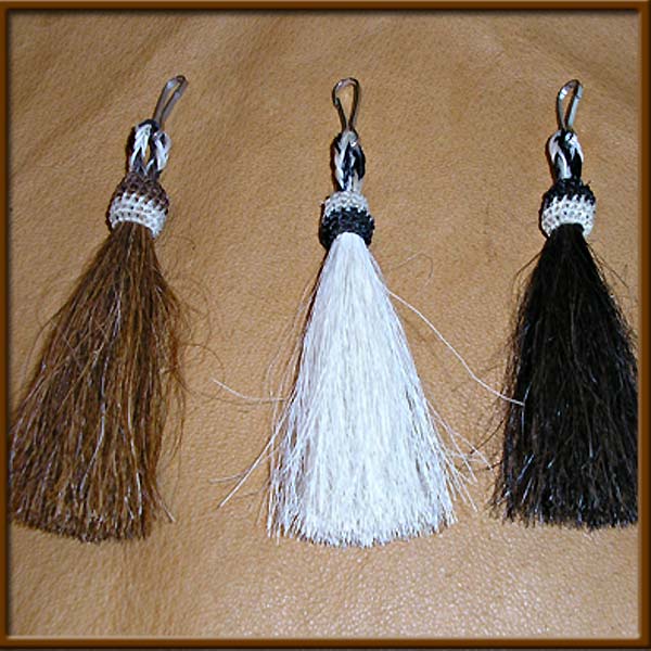 Horse Hair Zipper Pulls - keychains