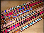 Hand done,Glass beads,Tooled leather Collars/Call for questions - Handbeaded
