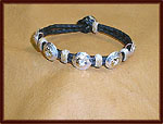 Silver Crystal Round Concho Bracelet - bracelets