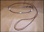 Braided Kangaroo lead with gold and silver accents - show